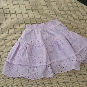 BB Dakota Purple Mini Skater Skirt with Tiered Design for Casual Wear